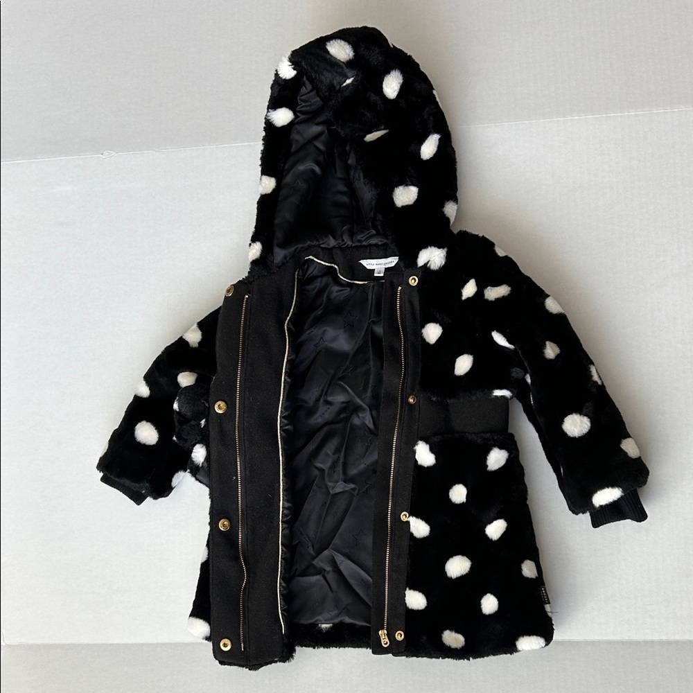 Little Marc Jacobs Black Polka Dot Coat 2T (86 cm) EUC